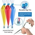 thumbnail image 3 of 122-Piece Cake Decorating Kit with 100 Tip-Free Piping Bags (14 Inch), 10 Ties, 10 Clips, 2 Scribe Needles - Disposable Pastry Bags for Royal Icing, Buttercream, Cookie, Cupcake & Cake Decoration, 3 of 6