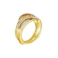 thumbnail image 2 of AFFY White Natural Diamond Overlay Solitaire Enhancer Ring in 14K Two-Tone Yellow Gold (1/2 Cttw), 2 of 2