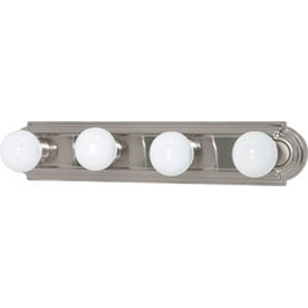 Sterling Brushed Nickel Vanity Replacement for 60/301 4 LIGHT 24 INCH VANITY RACETRACK STYLE BRUSHED NICKEL UTILITY ()