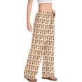 thumbnail image 4 of Women Cotton Linen Summer Palazzo Pants Drawstring Waist Wide Leg Lightweight Beach Trousers with Pockets, 4 of 10