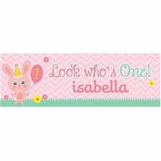 Personalized Look Who's One Birthday Banner For Her