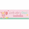 Personalized Look Who's One Birthday Banner For Her