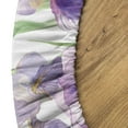 thumbnail image 5 of Ambesonne Floral Fitted Round Tablecloth, Irish Flowers Bloom Pattern, 36"- 40" Diameter, Pastel Purple and Lime Green, 5 of 5