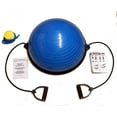 thumbnail image 6 of X Factor 23" Fitness Balance Yoga Ball Set - Stability Half Exercise Ball with Pump, 2x Resistance Bands, Workout Chart (Blue), 6 of 11
