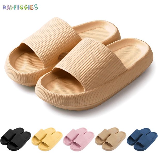 BadPiggies AntiSlip Shower Shoes Pillow Slippers Sandals for Women Men