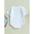 thumbnail image 4 of 4th of July Baby Girls Boys Short Romper Summer Short Sleeve Round Neck Letter Casual Party Street Short Tops For Independence Day, 4 of 9