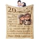 thumbnail image 1 of LHSHID 20th Anniversary Blanket Gifts 20th Anniversary Wedding Gifts for Wife Couple Gifts for 20th Anniversary 20 Year Anniversary Wedding Gifts 20th Anniversary Decorations Blanket 30"x40", 1 of 7