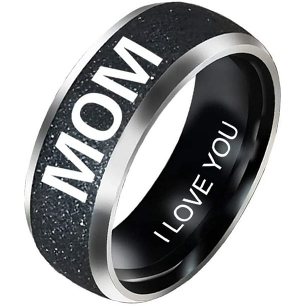 Jewelry Ring Love Rings Fashion Mom Dad Daughter Son Letters Band