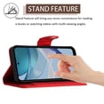 thumbnail image 2 of for Motorola Moto G 5G 2023 Wallet Case, Elegant Card Holder Cash Slot PU Leather Kickstand Wrist Strap Wallet Shockproof Protective Flip Women Girls Case Cover for Moto G 5G 2023, Red, 2 of 7