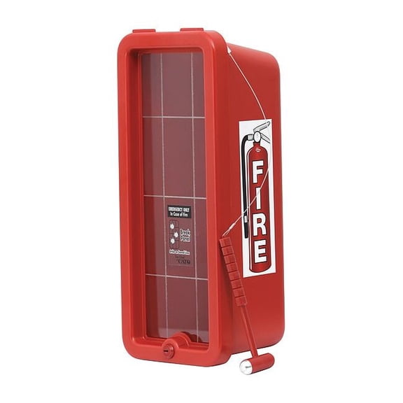Fire Extinguisher Cabinet, Surface Mount, 19 1/4 in Height, 5 lb