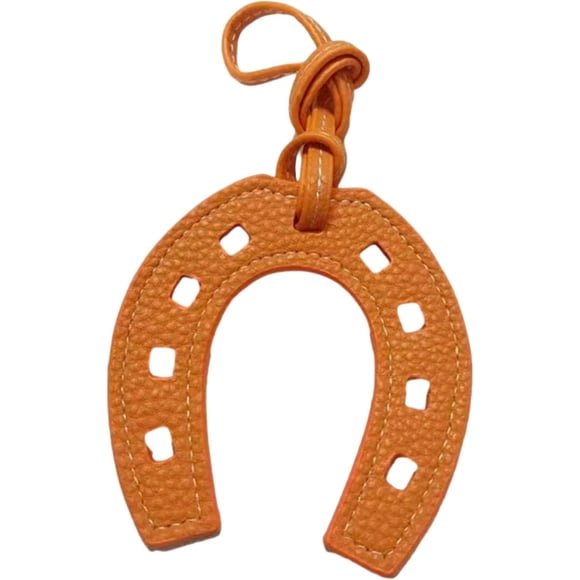LAPRBY - Dijes de piel vegano para bolso Y2k, accesorios de diseñr para colgar cartera, rno estético lindo llavero, Naranja, Medium