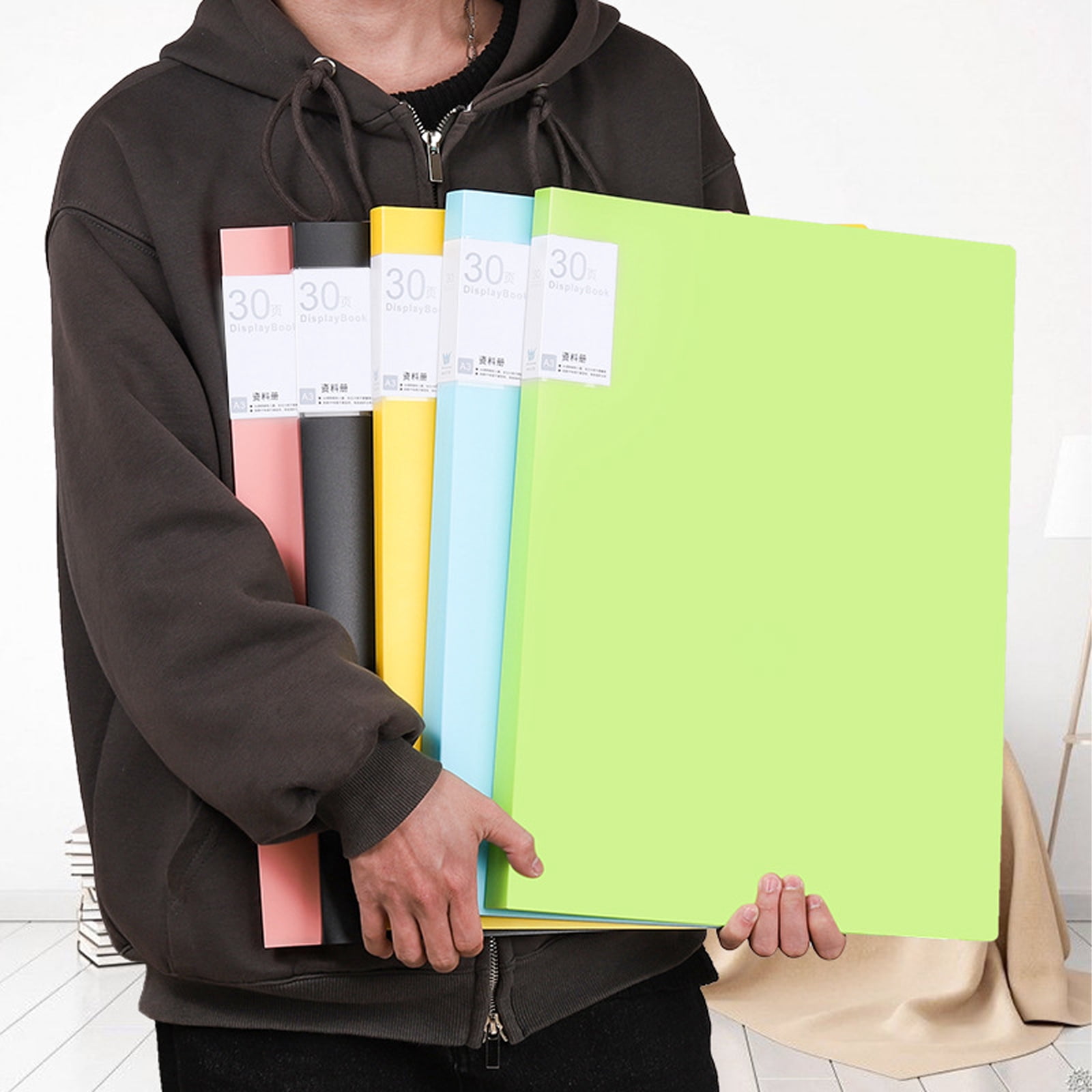 A 2 A 3 A 4 4K Display Folders Presentation Folder with Plastic Sleeves Document Display Book for Drawing Report