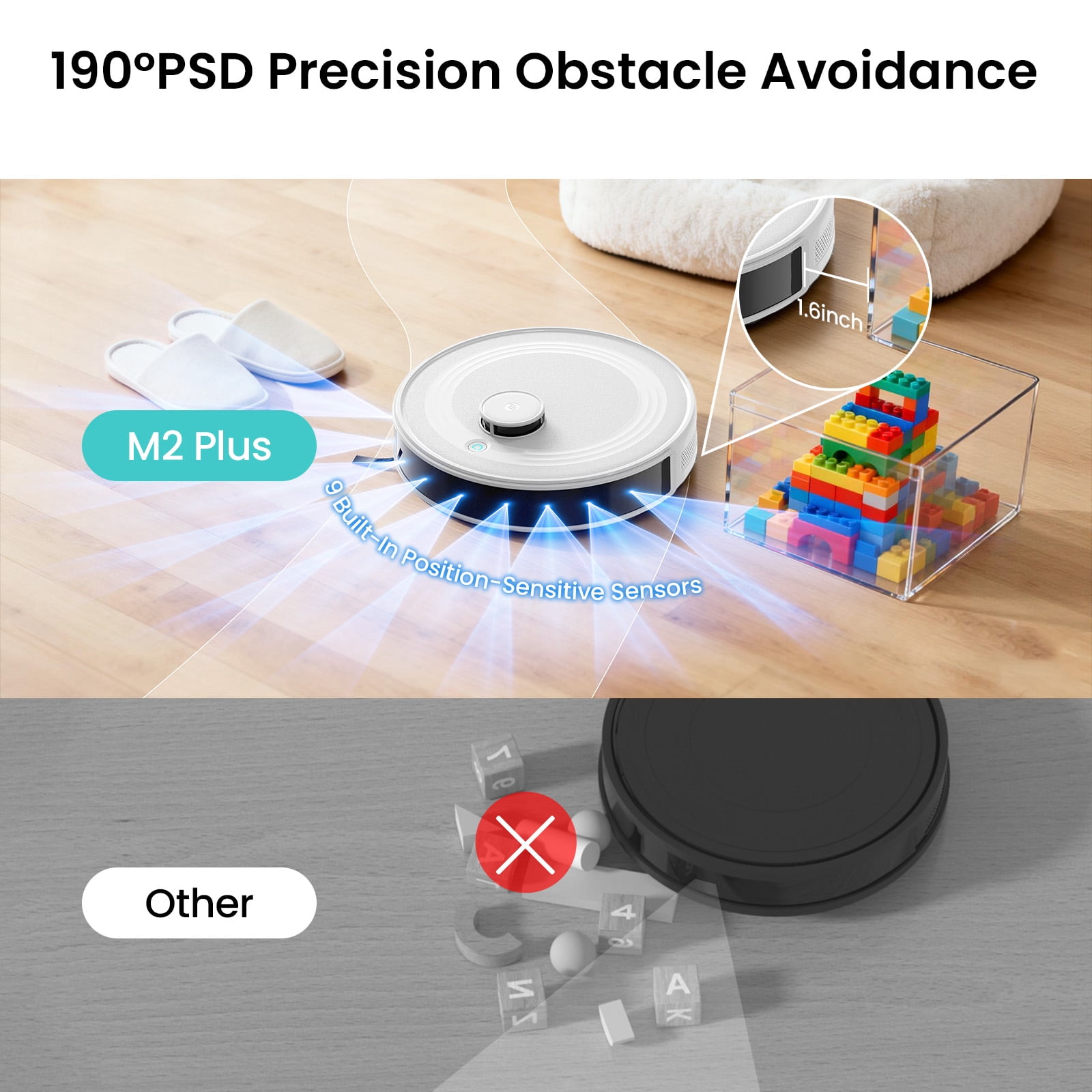 Lefant M2L Plus LiDAR Navigation Robot Vacuum and Mop, 7000Pa Suction, Multi-Floor Mapping, Self-Emptying and Filling, Robot Vacuum for Floors Pet Hair