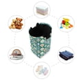 thumbnail image 7 of Yayeee Freestanding Laundry Hamper with Handle Collapsible Large Storage Basket for Clothes, Green Geometric Flowers, 7 of 7