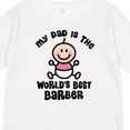 thumbnail image 4 of Inktastic My Daddy Worlds Best Barber Girls Long Sleeve Toddler T-Shirt, 4 of 5
