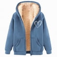 thumbnail image 4 of Towmus Oversized Zip up Hoodies for Women Warm Winter Coats Casual Long Sleeve Solid Color Hood Sweatshirt Tops with Pockets M-5XL, 4 of 7