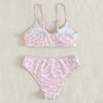 thumbnail image 2 of ATOGUTA Girl One Piece Swimsuit V Neck Cutout High Waist Bikini Set Pink, Sizes 8-14, 2 of 5