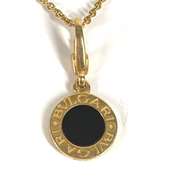 Pre-Owned BVLGARI 18K Gold Bvlgari Logo Jewelry Accessory Chain Necklace YG750 Unisex (Fair)