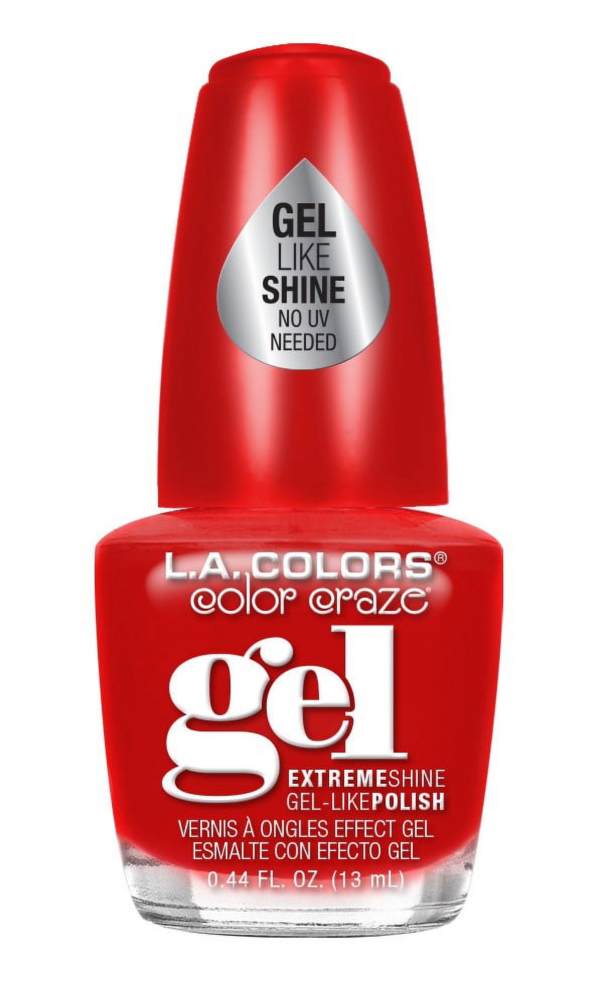 (3 pack) (3 pack) L.A. COLORS Gel-like Nail Polish, Fierce, 0.44 fl oz