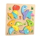 thumbnail image 2 of Rompecabezas de madera para bebés, lindos colores, formas y cognitivos para niños de 3 a 5 años. Dinosaurio, 2 of 9