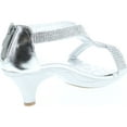 thumbnail image 5 of Delicacy Women Lety73 Rhinestone T-Strap Evening Dancing Dress Low Heel Sandals, 5 of 7