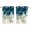 Teal Green, variant on Teal Turquoise Kitchen Curtains Small Short 39 Inch Length, Peacock Feathers Aesthetics Eucalyptus Grommet Top Bedroom Living Room Curtains, Light Filtering Cafe Curtain Drapes 2 Panels Set 55''x39''