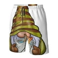 thumbnail image 4 of Pofeuu Fishing Gnome Fisherman Prin Men's Swim Trunks Quick Dry Bathing Suit Swimming Board Shorts Mesh Lining Beach Swimwear-Large, 4 of 6