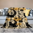 thumbnail image 2 of COMIO Cat Blanket Black Cat Throw Blanket Ultra Soft Flannel Moon Cats Cat Lovers Blanket Gifts for Women Kids Adults, 2 of 6