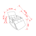 thumbnail image 6 of Casual Folding Rocking Chair Lounge Chair with Adjustable Back and Footrest, Pink Plush Velvet, 6 of 10