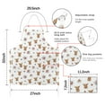 thumbnail image 7 of White Highland Cow Flower Pattern Apron-Garden Aprons for Women with Pockets-Cotton Linen Waterproof Kitchen Cooking Gardening Aprons Adjustable for Kitchen,Cooking,BBQ and Salon 33x27 Inch, 7 of 7