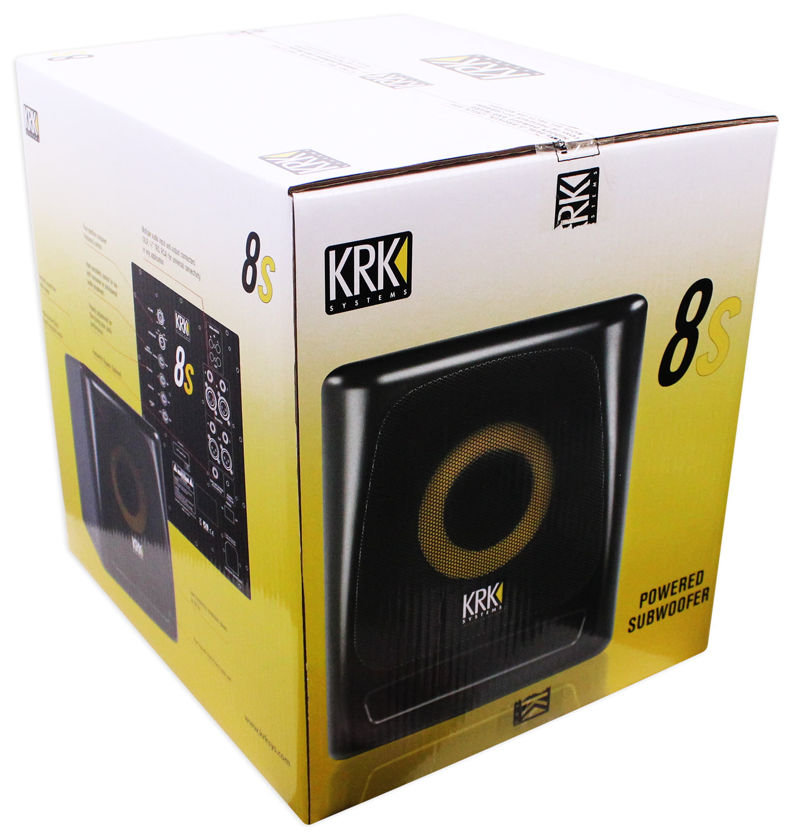 KRK 8S v2 109w Active Studio Subwoofer D Amp+MDF Enclosure+Headphones - Walmart.com