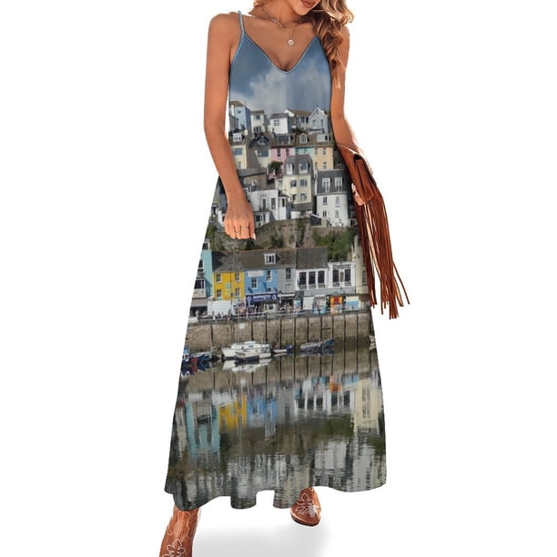 Vestido sin mangas con reflejos de Brixham vestidos para mujer 2024 vestidos de lujo elegantes y chic vestidos de noche para bodas