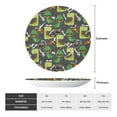 thumbnail image 2 of Picia Cartoon Dinosaurs (2) Pattern Bone China Decorative Plate – Wall Decor with Stand and Adhesive, Elegant Ornament for Living Room, Office, or Entryway-6in, 2 of 6