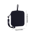 thumbnail image 3 of Dongrere Mini Silicone Makeup Case, Portable Zipper Cosmetic Holder with Wrist Strap, Portable Makeup Bag Coin Purse for Women Men, 4x4.6 Inch, Black, 3 of 6