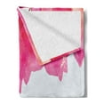 thumbnail image 2 of Nature Soft Flannel Fleece Throw Blanket, Bougainvillea Flowers Petals Projecting to the Water Exotic Feminine Print, Cozy Plush for Indoor and Outdoor Use, 70" x 90", Hot Pink, by Ambesonne, 2 of 5