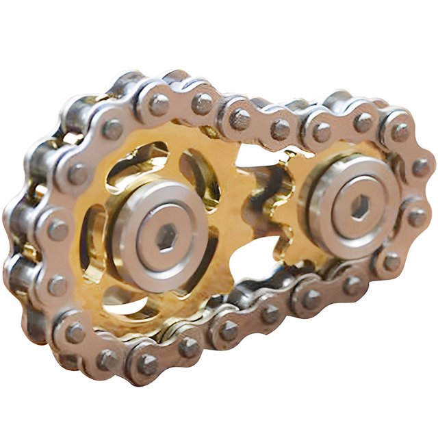 Cadena de metal Fidget Toy Cadena de acero inoxidable Fingertip Gyro Stress Relief Hand Ejercitador Juguete para autismo ADHD Creative Fingertip Juguete sensorial para niños Adulto Estudiante Oficina