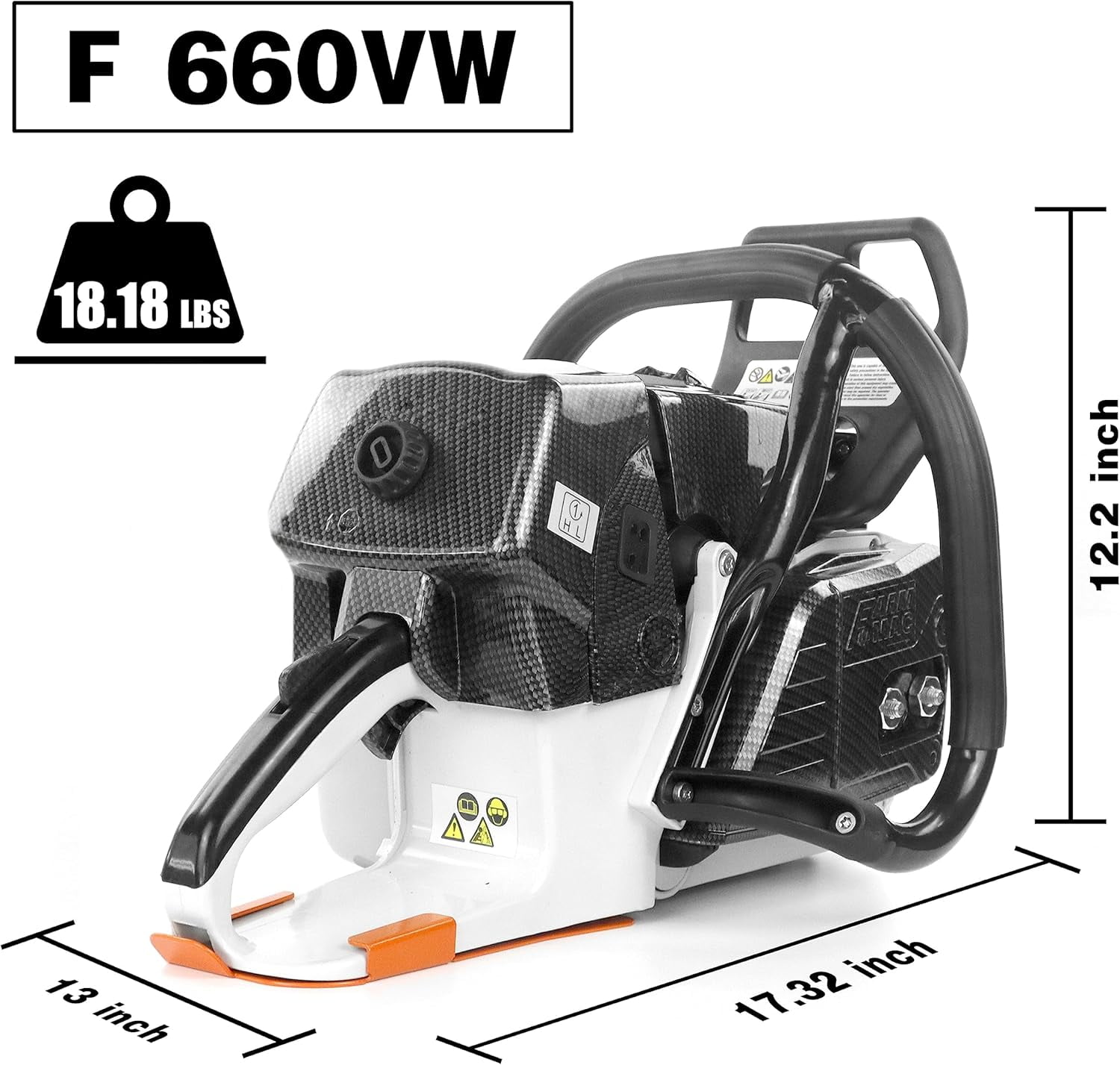 28 Inch Gas Chainsaw 92cc Chainsaw 2-Cycle Gasoline Power Chain Saws 5.2KW 6.4HP All Parts Compatible with MS660 G660 (With 28" Alloy Bar & Chain)