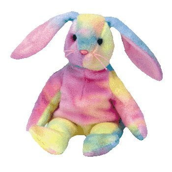 rainbow bunny beanie baby