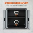 thumbnail image 3 of VEVOR Foldable Wall Cabinet, Metal Garage Cabinet Wall Mounted 26” Small Cabinet 240 LBS Loading Capacity Adjustable Shelf Magnetic Door File Locker, 3 of 9