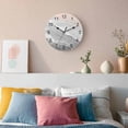 thumbnail image 3 of Wall Clock Grey Ocean Waves Clocks PVC Silent Non-Ticking Battery Operated Decorative Ombre Beach Spray Round Clock for Home Living Room Kitchen Bedroom Office School Wall Decor 10 Inch, 3 of 9