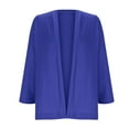 thumbnail image 5 of Kilaqueen 3/4 Length Sleeve Cardigans for Women Solid Color Open Front Lightweight Blouses Summer Casual Comfy Cardigan Outerwear Cover Ups Bolero Short Shrugs for Dresses, 5 of 7