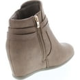 thumbnail image 5 of Static Footwear Cici-9 Womens Comfy Almond Toe Platform Hidden Wedge Ankle Bootie, 5 of 7