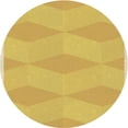thumbnail image 1 of Ahgly Company Indoor Round Patterned Bright Gold Yellow Area Rugs, 5' Round, 1 of 1