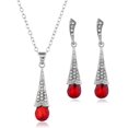 thumbnail image 2 of ATTOE Europe and The United States Explosion Models Personal Fashion Water Drop Necklace Ear Ring Jewelry Set Two-Piece Set (Color : Red), 2 of 2