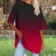 thumbnail image 5 of 2025 Oversized T Shirts Women's Plus Size Tees Casual Half Sleeve V Neck Shirt Summer Loose Comfy Basic Tunic Tops, 5 of 7