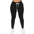 thumbnail image 4 of POSESHE Women's Plus Size Sweatpants, Drawstring Slim Fit High Waisted Workout Pants, L-5XL, 4 of 6