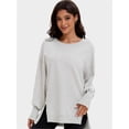 thumbnail image 7 of Womens Oversized Crewneck Long Sleeve Shirts Pullover Sweatshirts, 7 of 7