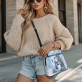 thumbnail image 3 of Yuyamidu Blue Snowman PU Leather Crossbody Bag for Women with Wallet 2‑Piece Shoulder Bag Daily Purse Set Adjustable Strap, Multiple Zipper Pockets, for Christmas Gifting, Daily Casual Outings, 3 of 8