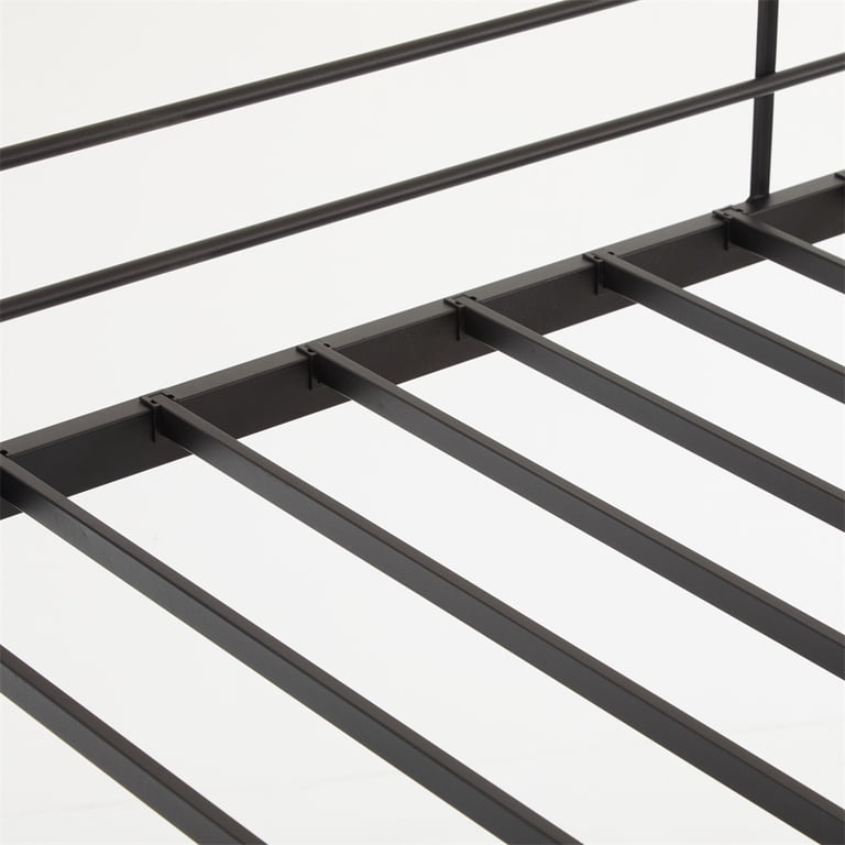Zimtown Twin Loft Bed with Dual Ladders, Black Metal Frame photo 8