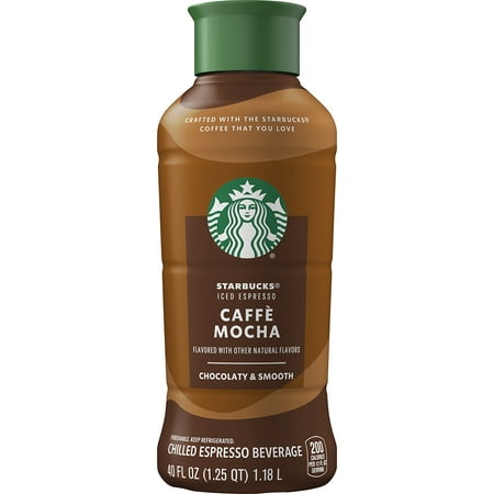 Starbucks Iced Espresso, Cow Milk, Caffè Mocha Flavored, Premium Iced Coffee Drink, 40 Oz Bottle